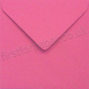 Colorset Recycled Gummed Envelopes, 155mm Square, Magenta