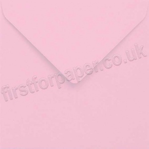 Colorset Recycled Gummed Envelopes, 155mm Square, Pink Ice