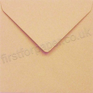 Colorset Recycled Gummed Envelopes, 155mm Square, Sandstone