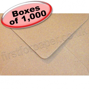 Abbey, Fleck Kraft Recycled Envelope, C6 (114 x 162mm) - 1,000 Envelopes