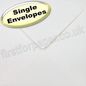 Merlin Laid, Textured Greetings Card Envelope, 155 x 155mm, White