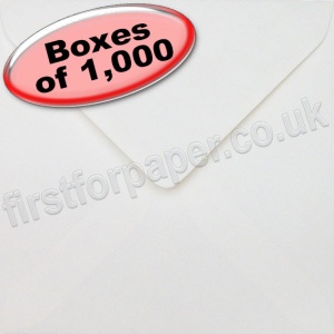 Merlin Laid, Textured Greetings Card Envelope, 155 x 155mm White - 1,000 Envelopes
