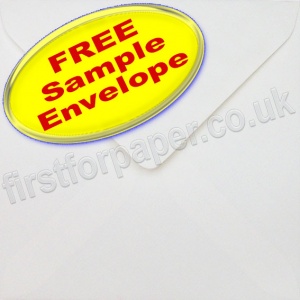 Sample Merlin Laid Textured Envelope, 155 x 155mm, White