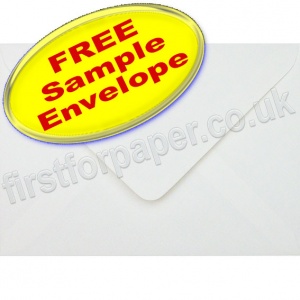 Sample Merlin Laid Textured Envelope, C6, White