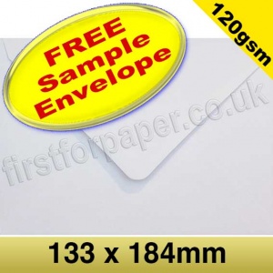 Sample Mercury, Premium Gummed Greetings Card Envelope, 120gsm, 133 x 184mm, White