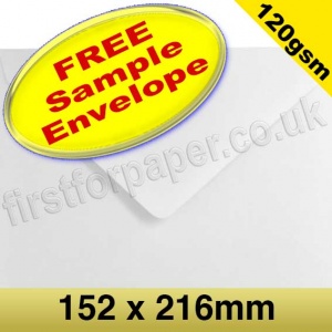 Sample Mercury, Premium Gummed Greetings Card Envelope, 120gsm, 152 x 216mm, White