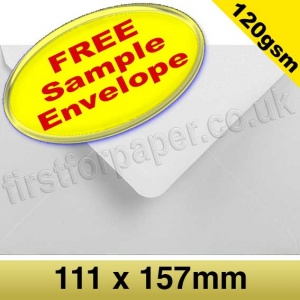 Sample Vesta Premium Gummed Greetings Card Envelope, 120gsm, 111 x 157mm, White