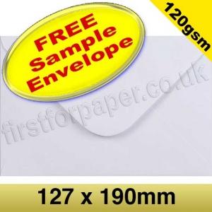 Sample Vesta Premium Gummed Greetings Card Envelope, 120gsm, 127 x 190mm, White