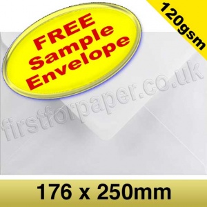 Sample Vesta Premium Gummed Greetings Card Envelope, 120gsm, 176 x 250mm, White