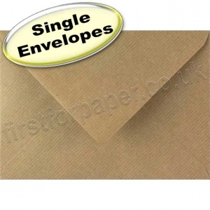 Spectrum Greetings Card Envelope, 125 x 175mm, Ribbed Kraft