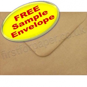 •Sample Neptune Ribbed Kraft, Envelope, 133 x 184mm