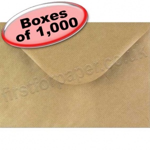 Spectrum Greetings Card Envelope, C5 (162 x 229mm), Ribbed Kraft - 1,000 Envelopes
