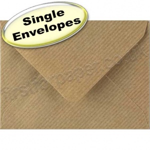 Spectrum Greetings Card Envelope, C7 (82 x 113mm), Ribbed Kraft