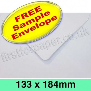 •Sample Rapid Recycled Envelope, 133 x 184mm, White