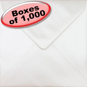 Spectrum Greetings Card Envelope, 155 x 155mm, Pearlescent Oyster White - 1,000 Envelopes