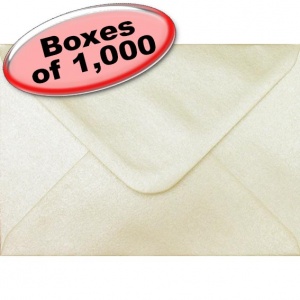 Spectrum Greetings Card Envelope, C6 (114 x 162mm), Pearlescent Champagne - 1,000 Envelopes