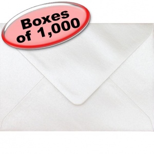 Spectrum Greetings Card Envelope, C6 (114 x 162mm), Pearlescent Oyster White - 1,000 Envelopes