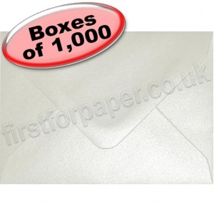 Spectrum Greetings Card Envelope, C7 (82 x 113mm), Pearlescent Oyster White - 1,000 Envelopes