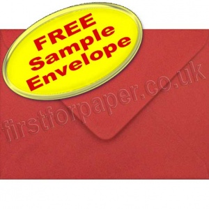 Sample Spectrum Envelope, 125 x 175mm, Scarlet Red