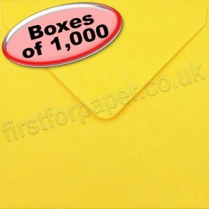 Spectrum Greetings Card Envelope, 130 x 130mm, Golden Yellow - 1,000 Envelopes