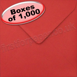 Spectrum Greetings Card Envelope, 155 x 155mm, Scarlet Red - 1,000 Envelopes