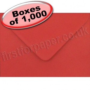 Spectrum Greetings Card Envelope, C6 (114 x 162mm), Scarlet Red - 1,000 Envelopes