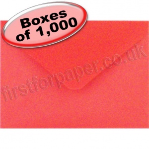 Spectrum Greetings Card Envelope, C7 (82 x 113mm), Poppy Red - 1,000 Envelopes