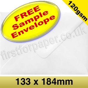 Sample Vesta Premium Gummed Greetings Card Envelope, 120gsm, 133 x 184mm, White