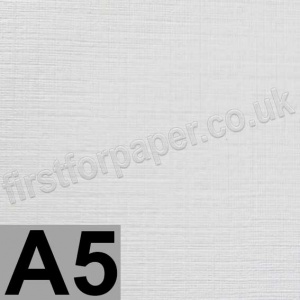 Enstone, One Sided Linen Embossed, 280gsm, A5, Bright White