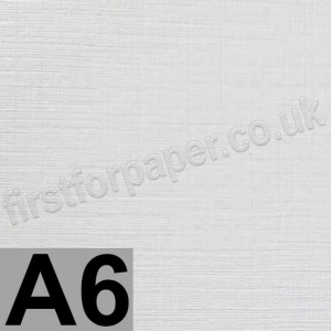 Enstone, One Sided Linen Embossed, 280gsm, A6, Bright White