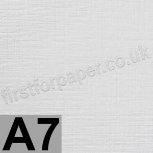 Enstone, One Sided Linen Embossed, 280gsm, A7, Bright White