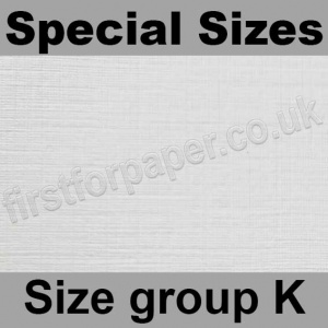 Enstone, One Sided Linen Embossed, 280gsm, Special Sizes, (Size Group K), Bright White