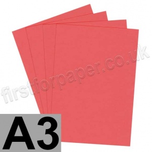 Extract Recycled, 130gsm, A3, Coral - 100 sheets