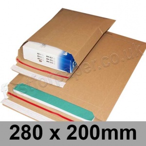 EzePack, Rigid corrugated cardboard envelope, 280 x 200mm - Pack of 20