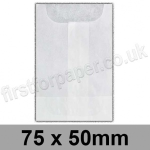 EzePack, Glassine Bag, 75 x 55mm - Box of 1,000