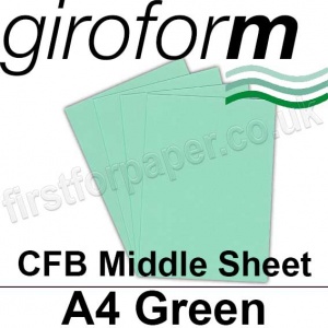 Giroform Carbonless NCR, CFB86, Middle Sheet, A4, 86gsm Green - 500 Sheets