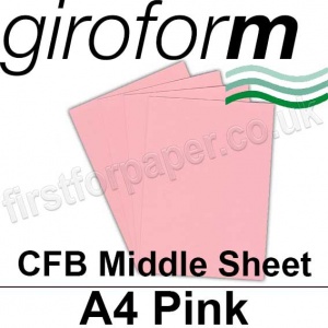 Giroform Carbonless NCR, CFB86, Middle Sheet, A4, 86gsm Pink - 500 Sheets