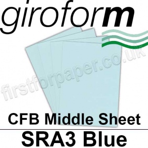 Giroform Carbonless NCR, CFB86, Middle Sheet, SRA3, 86gsm Blue - 500 Sheets