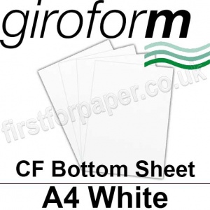 Giroform Carbonless NCR, CF80, Bottom Sheet, A4, 80gsm White - 500 Sheets