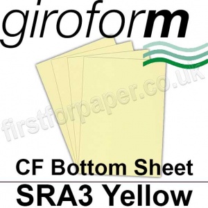 Giroform Carbonless NCR, CF80, Bottom Sheet, SRA3, 80gsm Yellow - 500 Sheets