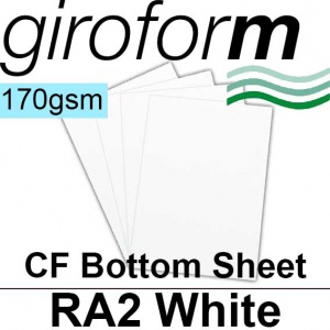 Giroform Carbonless NCR, CF170, Bottom Sheet, RA2, 170gsm White - 250 Sheets