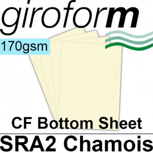 Giroform Carbonless NCR, CF170, Bottom Sheet, SRA2, 170gsm Chamois - 250 Sheets