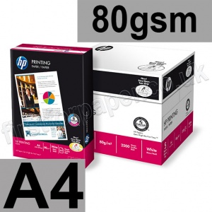 HP Printing Paper, 80gsm, A4 - 2,500 sheets
