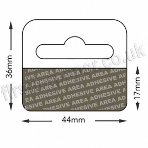 Flexitail, Lightweight Self Adhesive Euro Slot Hangers (Hang Tabs) - Pack of 10