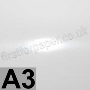 Mirralux, Cast Coated, Single Sided High Gloss, 250gsm, A3, White