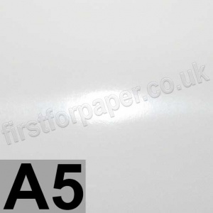 Mirralux, Cast Coated, Single Sided High Gloss, 250gsm, A5, White
