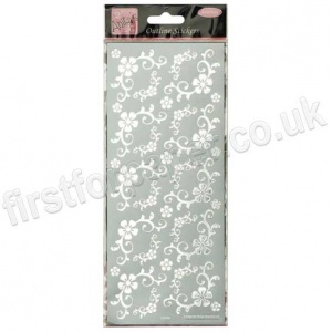 Anita's Peel Off Outline Stickers, Fanciful Floral Corners - Silver
