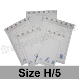 Mail Lite, White Bubble Lined Padded Bags, Size H/5 - Box of 50