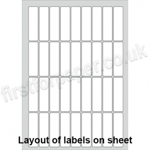 PCL Labels, Permanent Adhesive, White, 19 x 68mm - 200 sheets per box