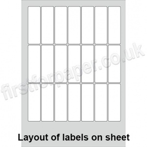 PCL Labels, Permanent Adhesive, White, 25 x 76mm - 200 sheets per box